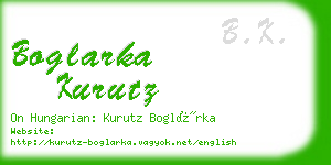 boglarka kurutz business card